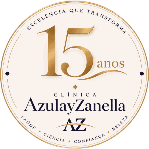 Selo 15 anos Clínica AzulayZanella